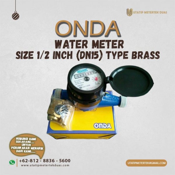Water Meter Onda 1/2 Inch Type Brass