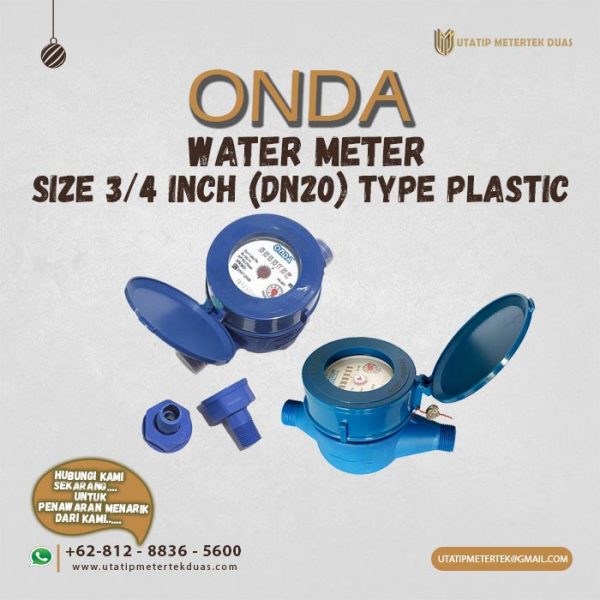 Water Meter Onda 3/4 Inch Type Plastic