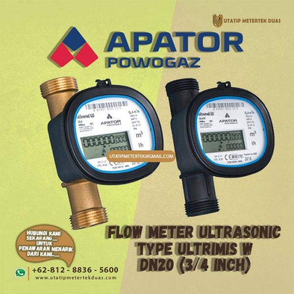 Water Meter Powogaz Type Ultrimis W DN20 (3/4 Inch)